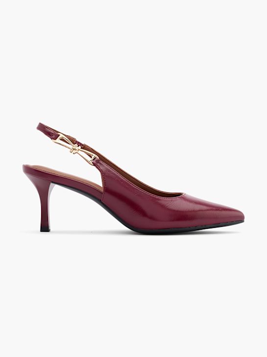 molo slingback podpatky Červené deichmann