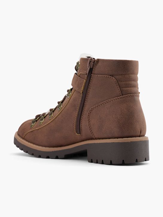 graceland krajka-up boot hnědá deichmann