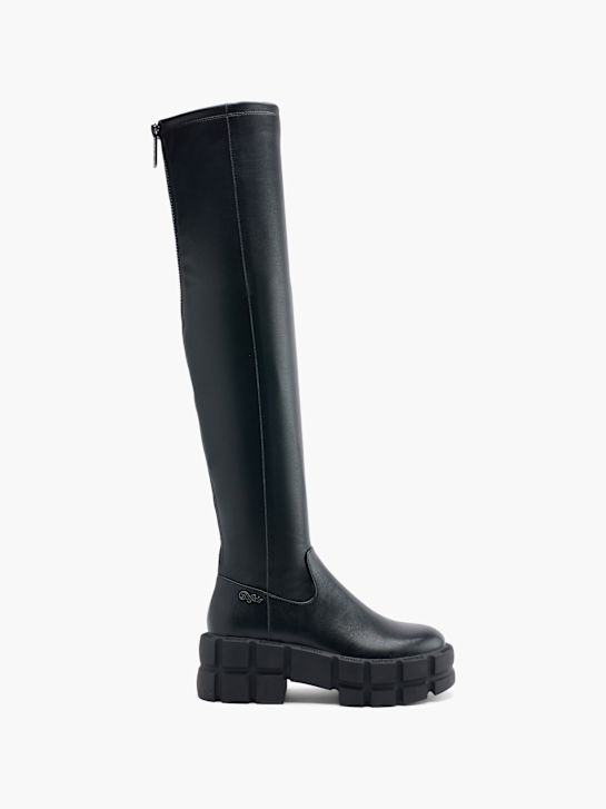 buffalo overknee boot Černá deichmann
