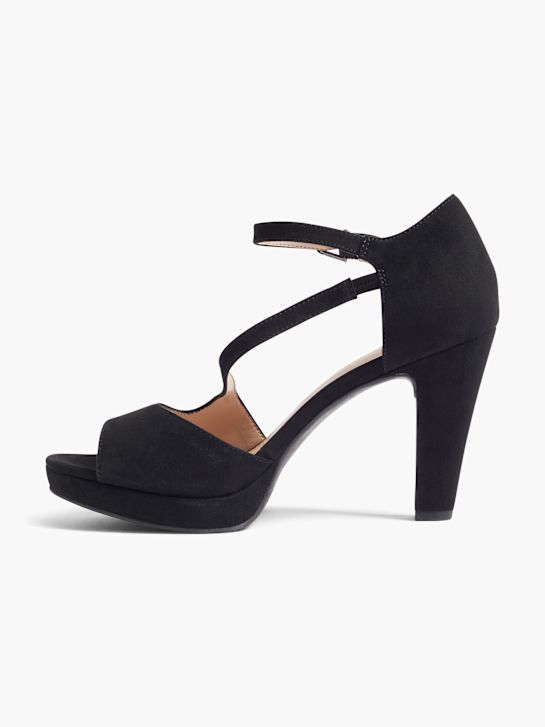 graceland peep toe paty Černá deichmann