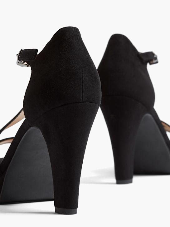 graceland peep toe paty Černá deichmann