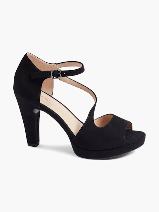 graceland peep toe paty Černá deichmann