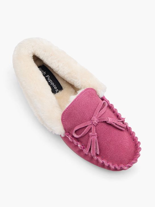 hush puppies plyšové papuče růžové deichmann