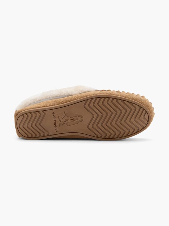 hush puppies plyšové papuče béžové deichmann