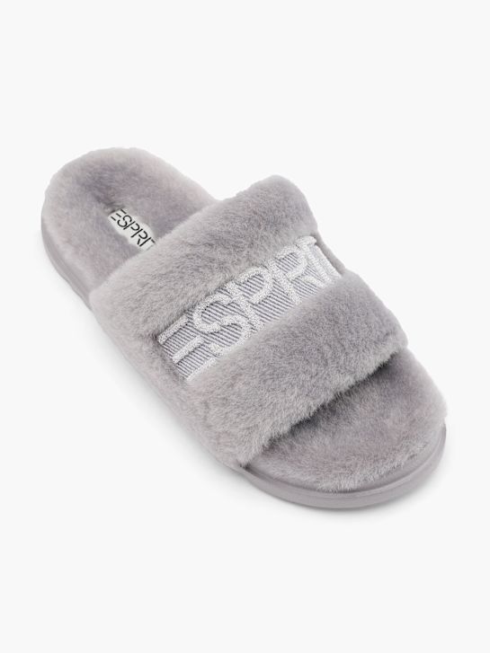 esprit plyšové papuče Šedá deichmann
