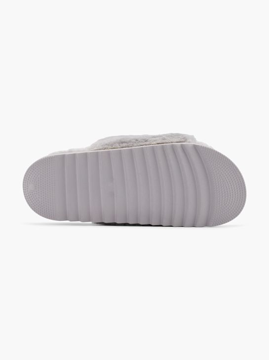 esprit plyšové papuče Šedá deichmann