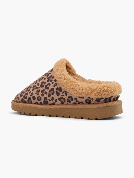 esprit plyšové papuče koňak deichmann