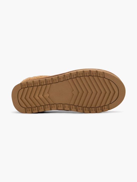 esprit plyšové papuče koňak deichmann
