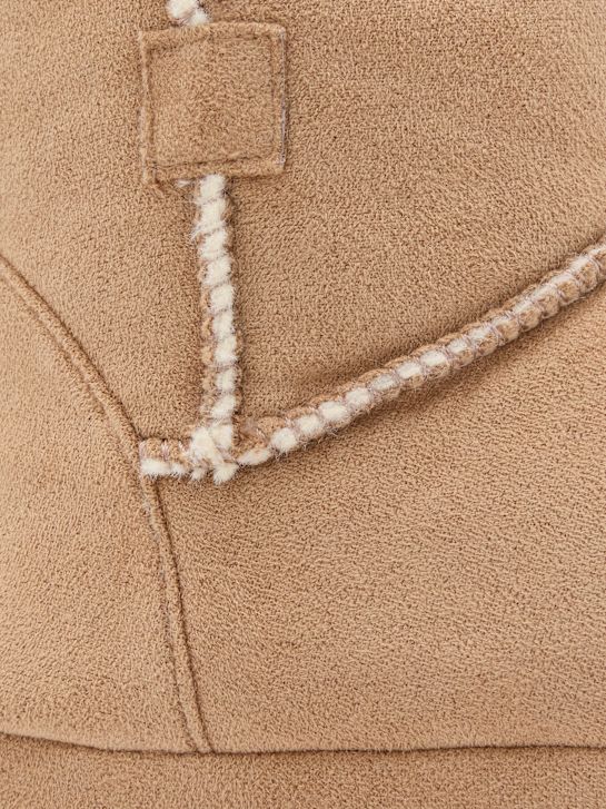 casa mia plyšové papuče béžové deichmann