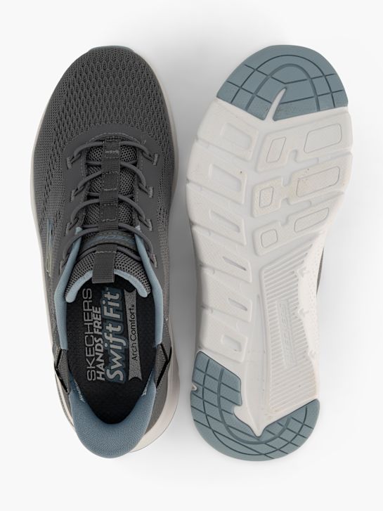 skechers arch pohodlÍ a swift fit slip-on trenér Šedá deichmann