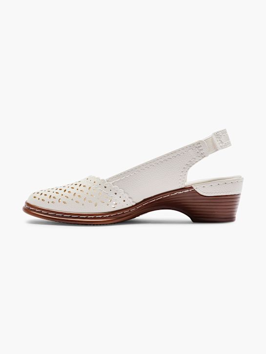 easy street slingback podpatky bílá deichmann