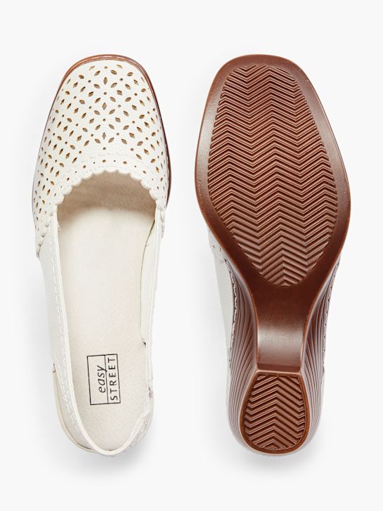 easy street slingback podpatky bílá deichmann