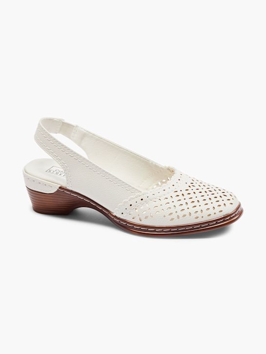 easy street slingback podpatky bílá deichmann