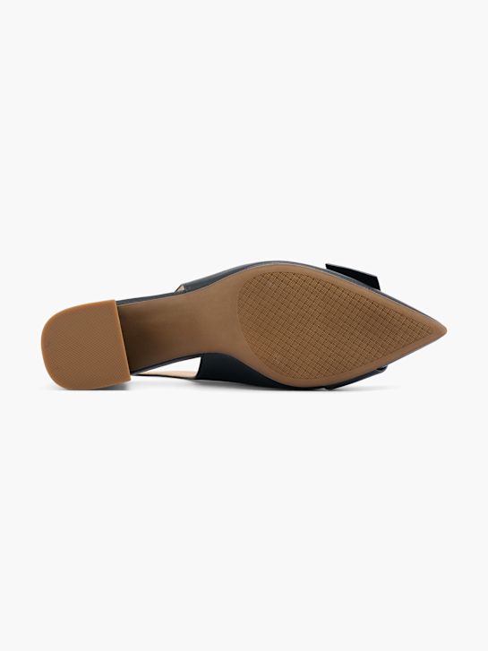 molo slingback podpatky Černá deichmann