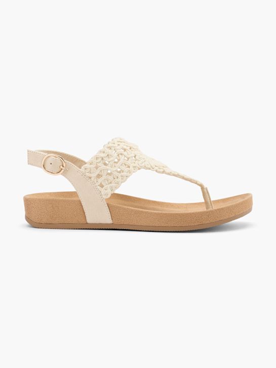 graceland toe tanga sandál offwhite deichmann