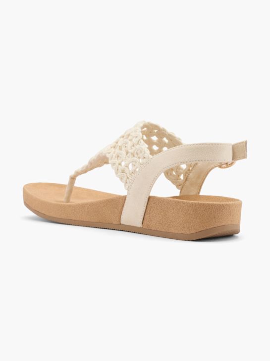 graceland toe tanga sandál offwhite deichmann