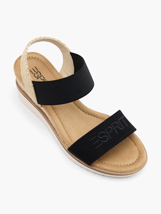 esprit podpatky sandály Černá deichmann