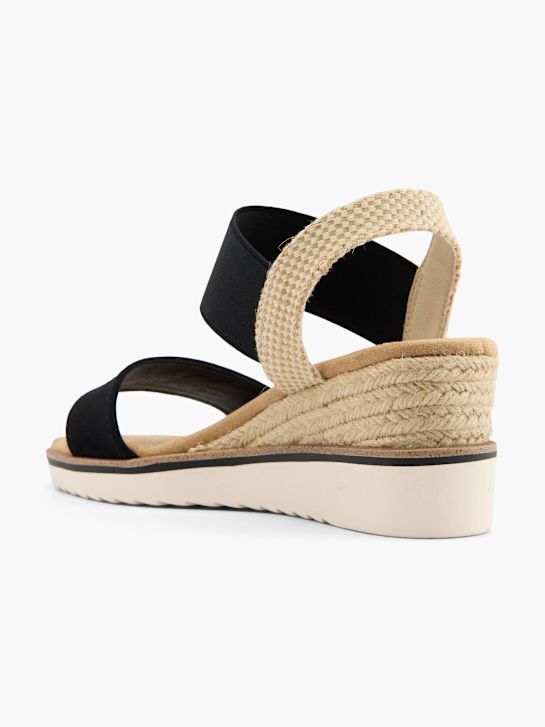 esprit podpatky sandály Černá deichmann
