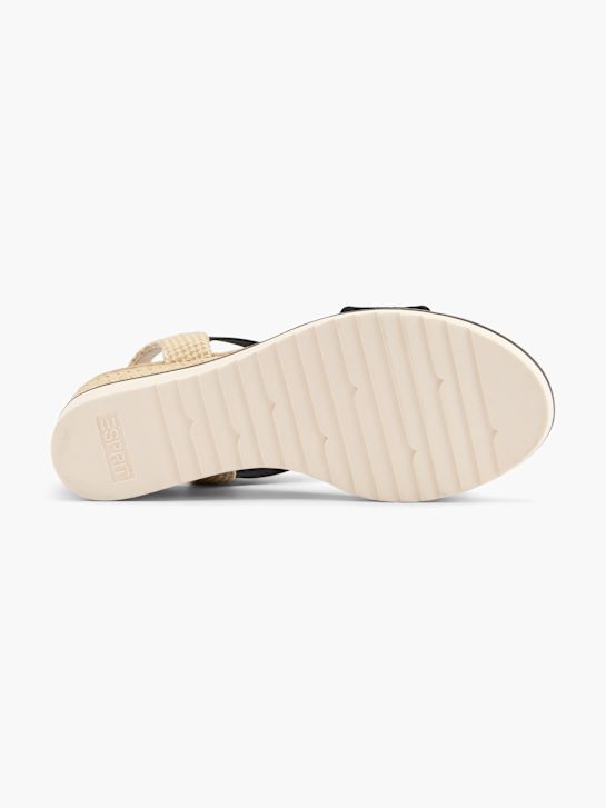esprit podpatky sandály Černá deichmann