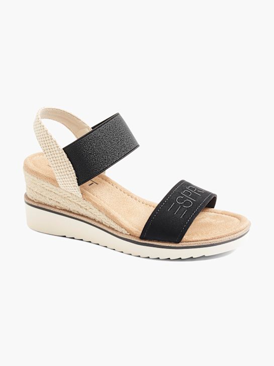esprit podpatky sandály Černá deichmann