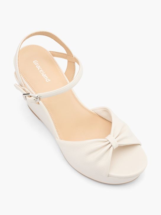 molo podpatky sandály beige deichmann