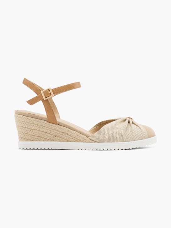 graceland podpatky sandály beige deichmann