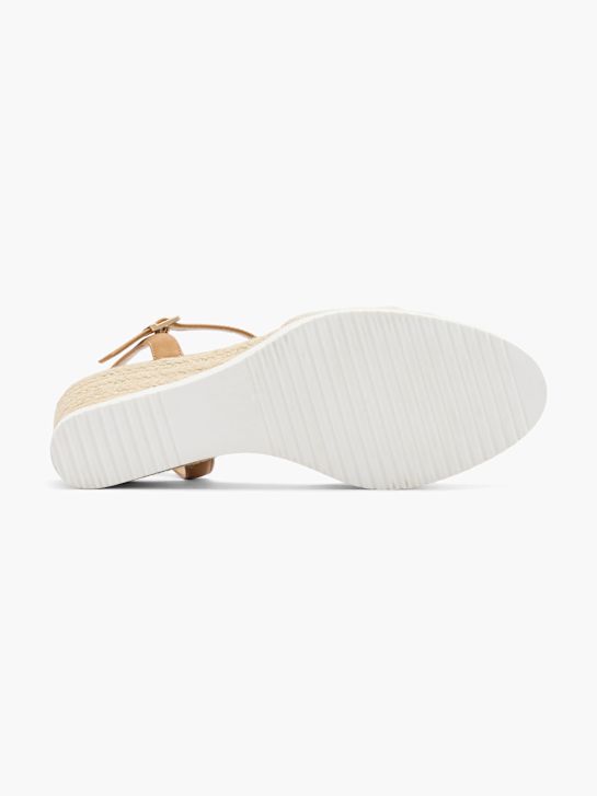 graceland podpatky sandály beige deichmann
