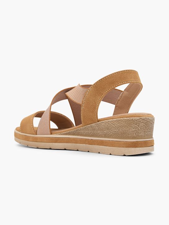 graceland podpatky sandály beige deichmann