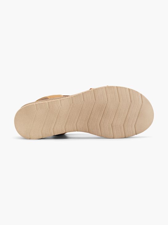 graceland podpatky sandály beige deichmann