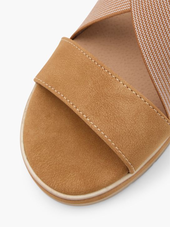 graceland podpatky sandály beige deichmann
