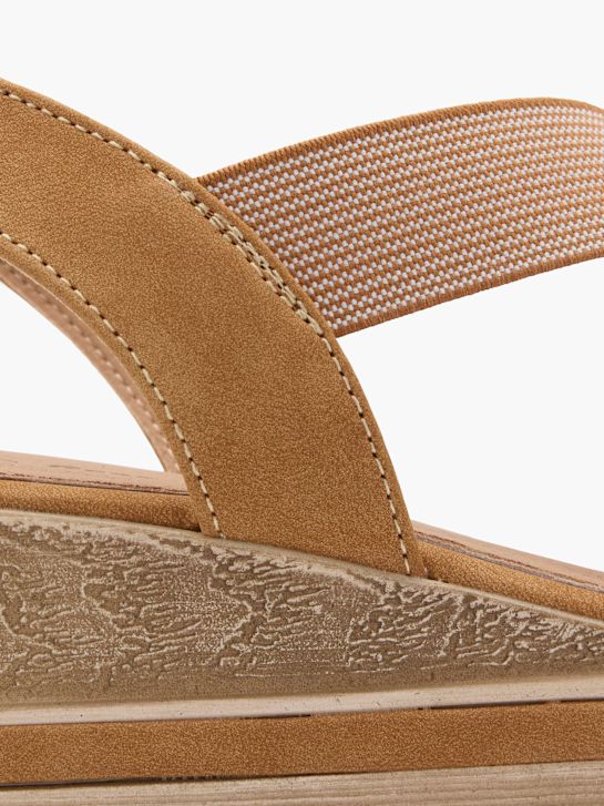 graceland podpatky sandály beige deichmann