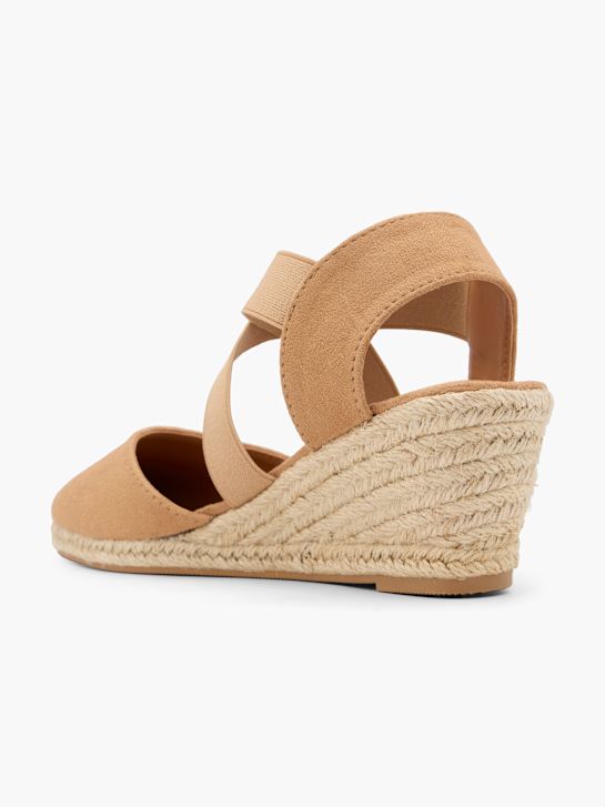 graceland podpatky sandály beige deichmann
