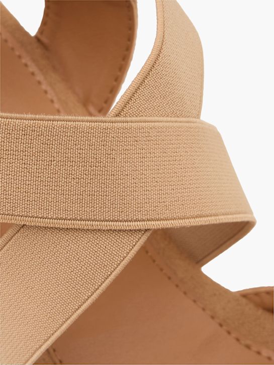 graceland podpatky sandály beige deichmann