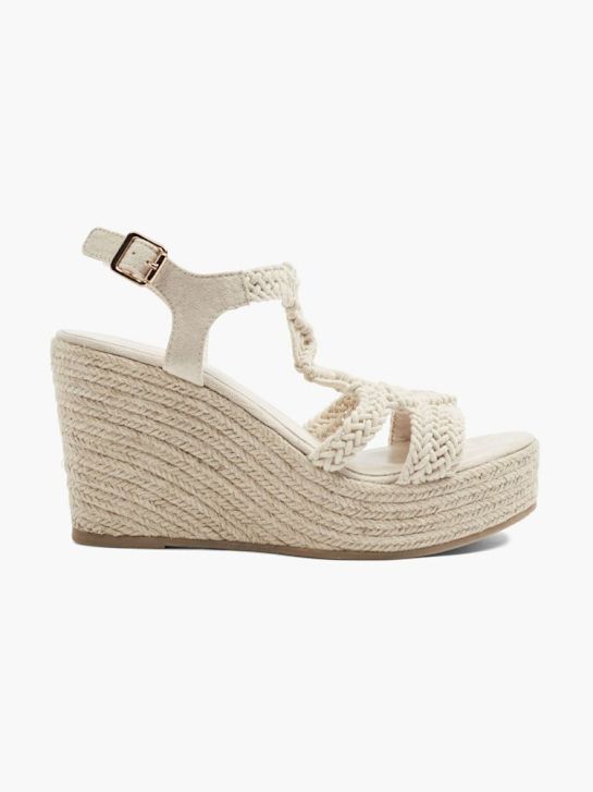 graceland podpatky sandály beige deichmann