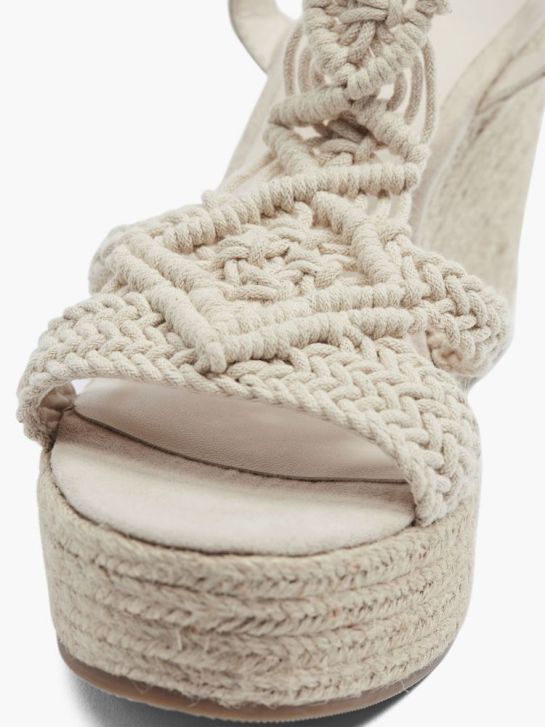 graceland podpatky sandály beige deichmann