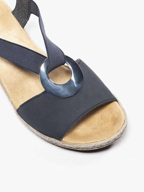 rieker podpatky sandály modrá deichmann