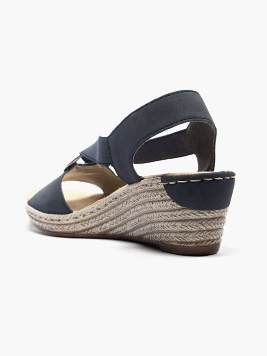 rieker podpatky sandály modrá deichmann