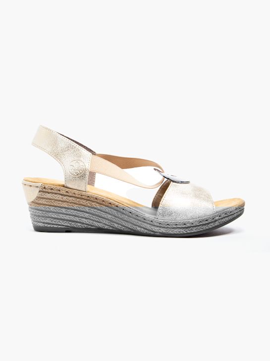 rieker podpatky sandály beige deichmann