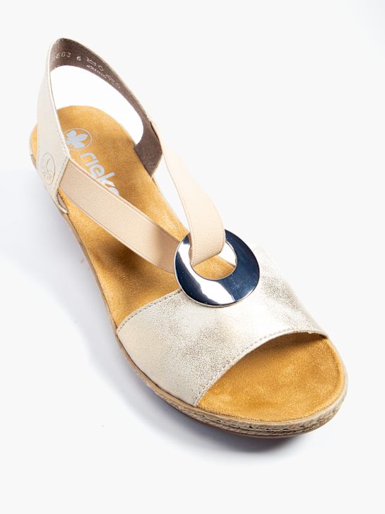 rieker podpatky sandály beige deichmann