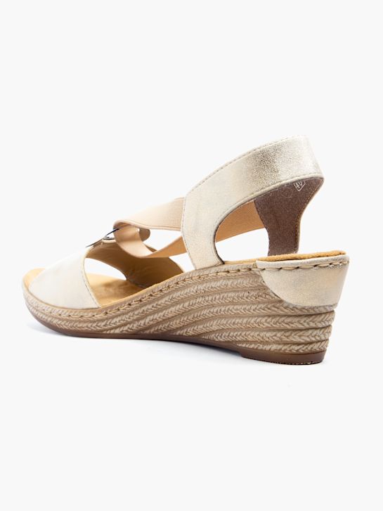 rieker podpatky sandály beige deichmann