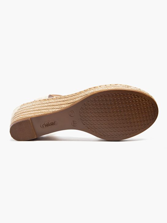 rieker podpatky sandály beige deichmann