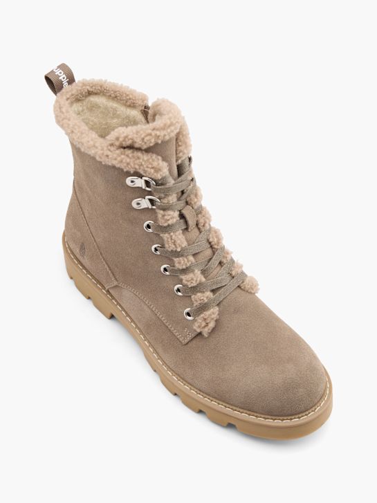 hush puppies šněrovací bota taupe deichmann