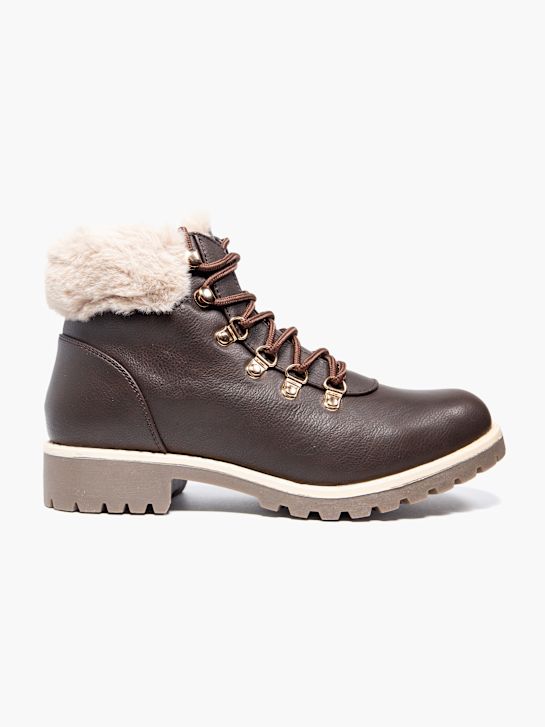 graceland krajka-up boot hnědá deichmann