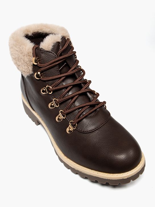 graceland krajka-up boot hnědá deichmann