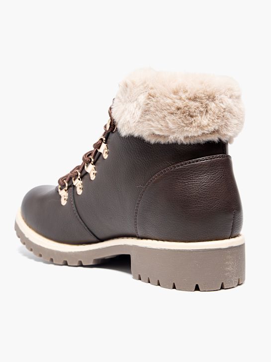 graceland krajka-up boot hnědá deichmann