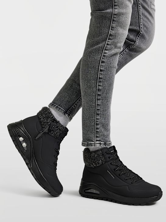 skechers uno robustnÍ krajky-up boot Černá deichmann