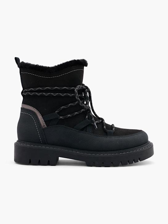 molo krajka-up boot Černá deichmann
