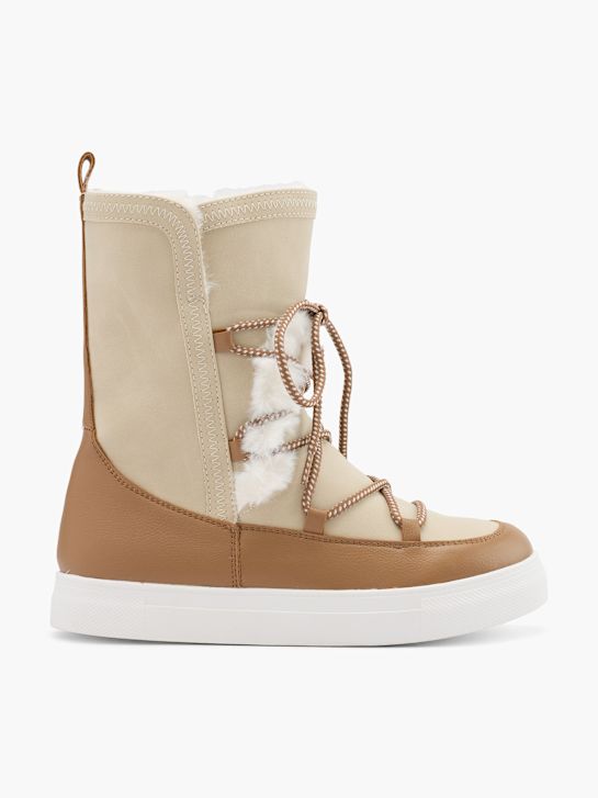 graceland krajka-up boot hnědá deichmann