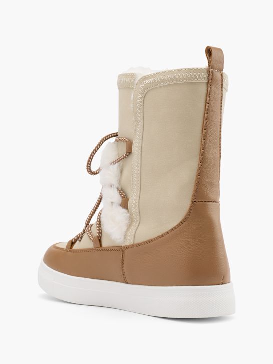 graceland krajka-up boot hnědá deichmann