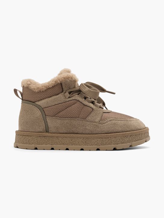graceland krajka-up boot hnědá deichmann